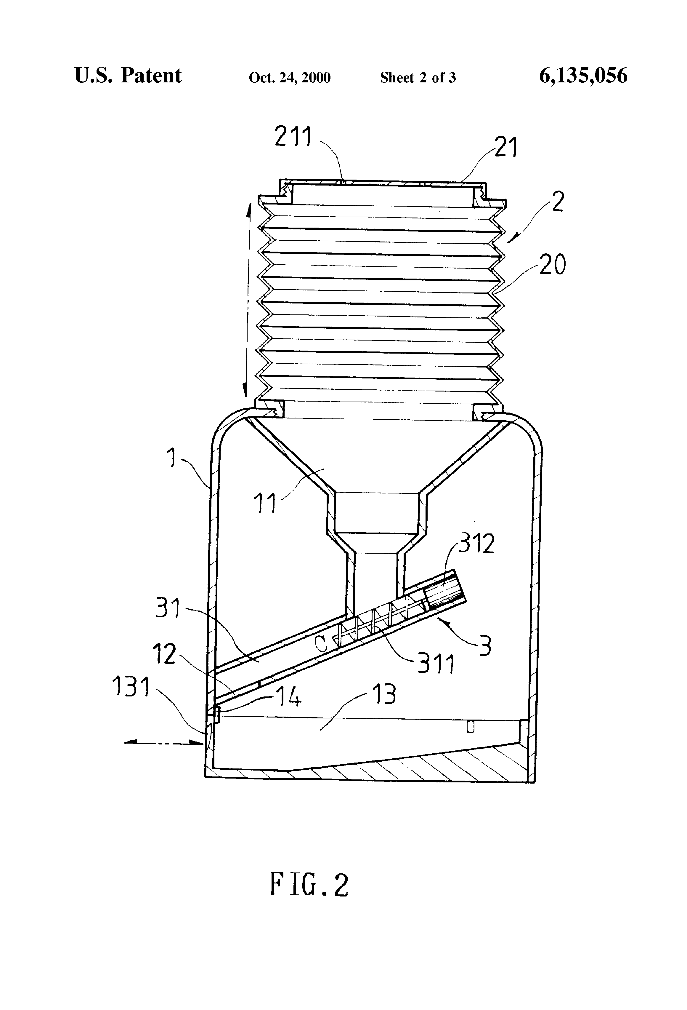 Patent US6135056 Automatic pet food dispenser at definite times and
