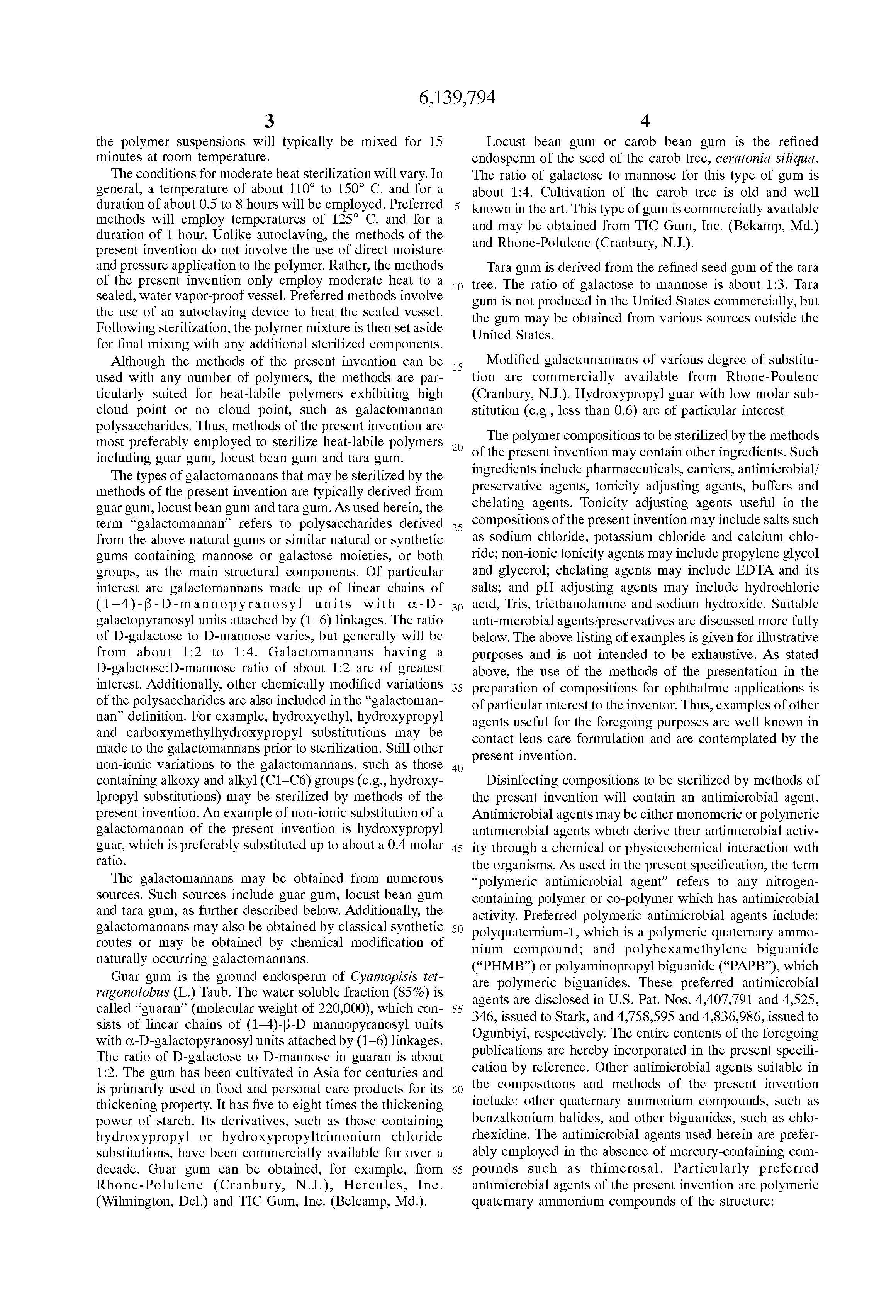 Patent US6139794 Methods Of Sterilizing Polymers Google Patents