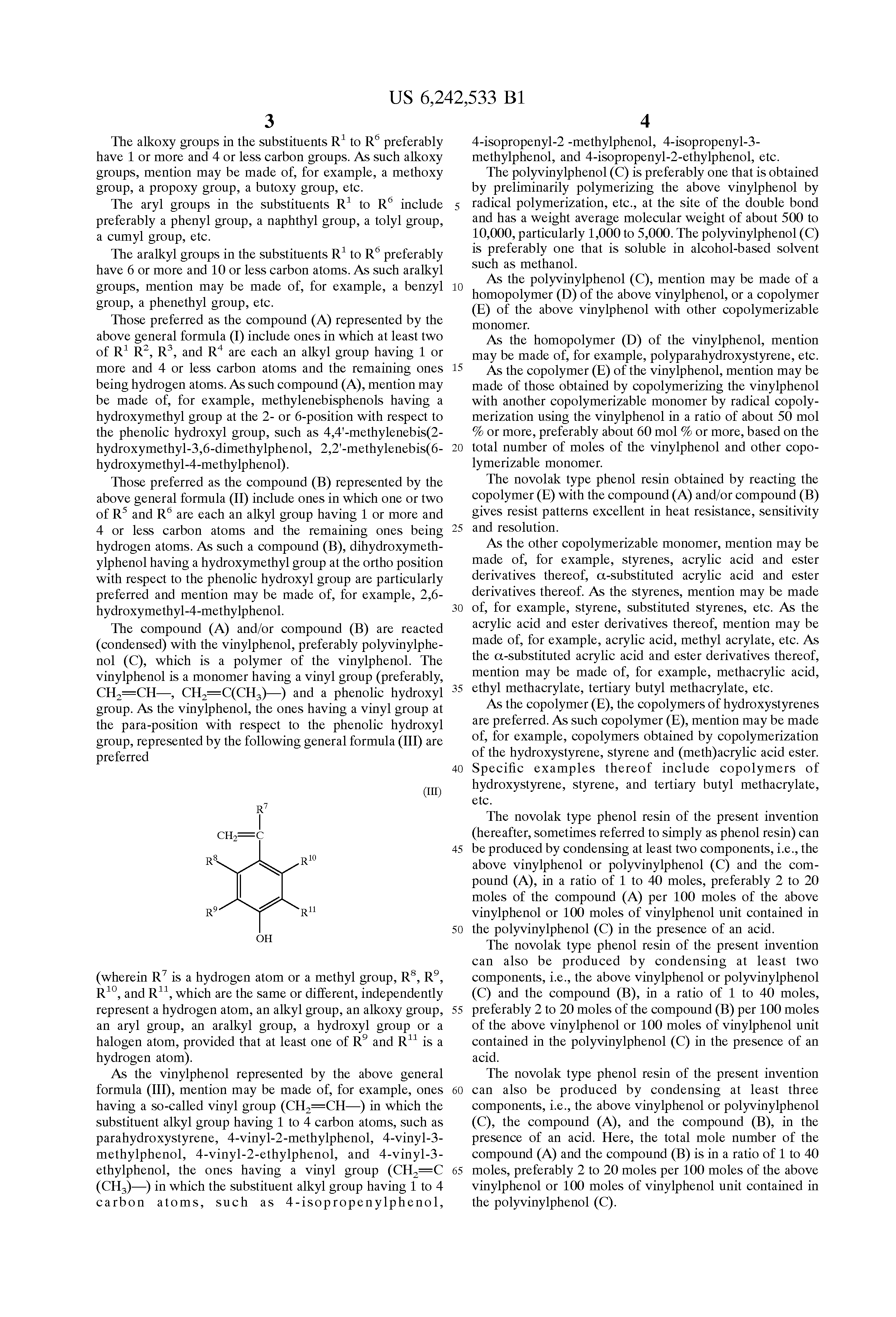 novolak type phenol resin