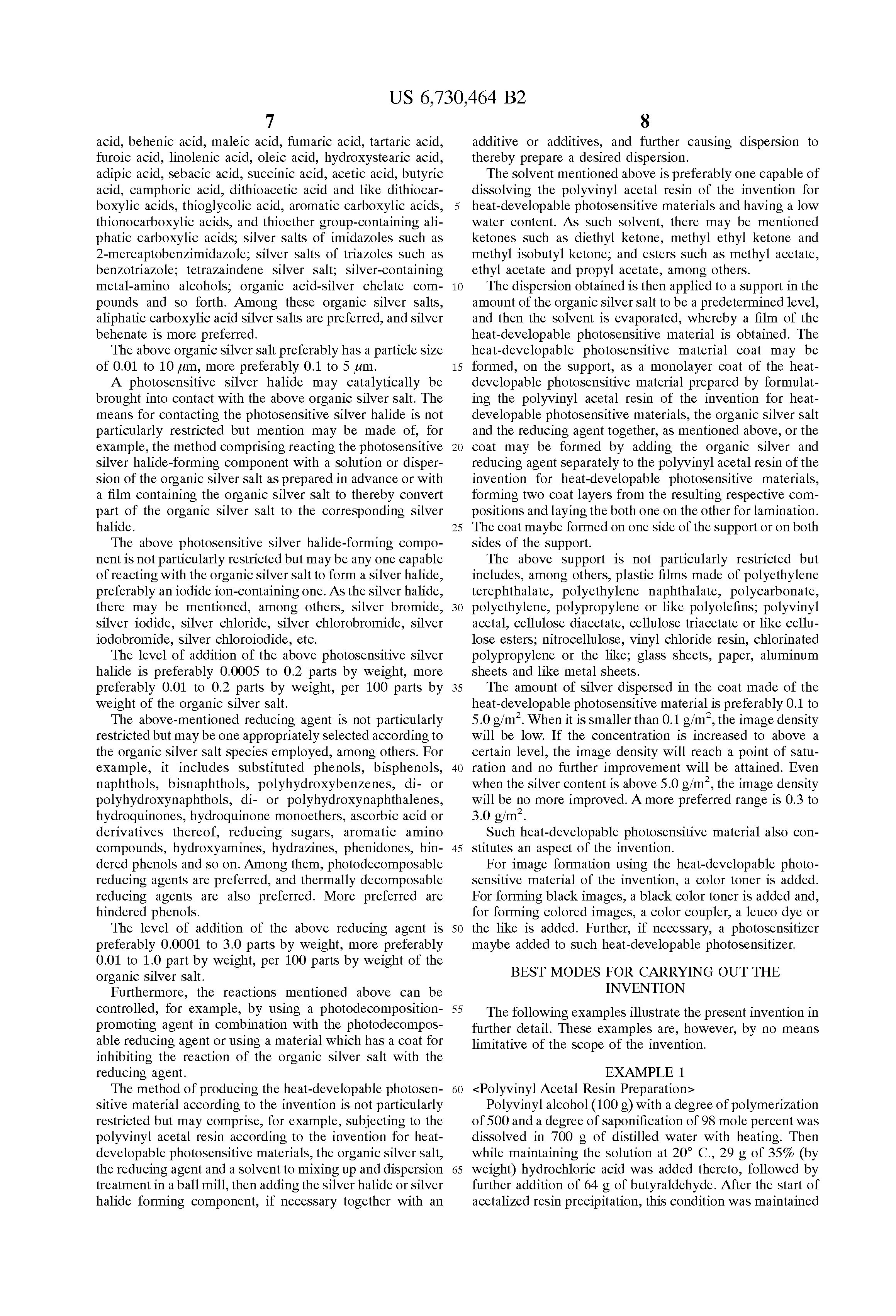 polyvinyl acetal resin for heat-developable photosensitive