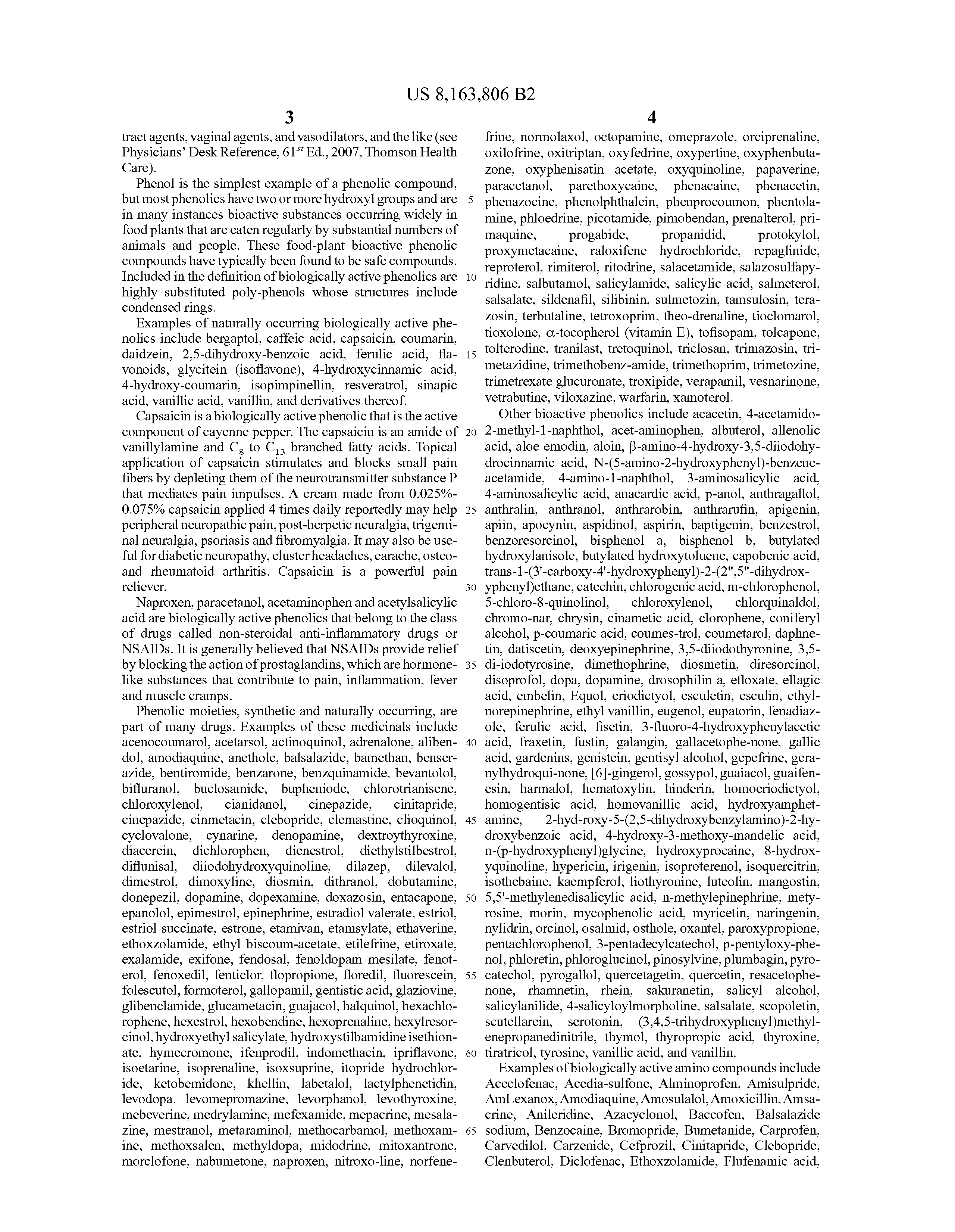 Patent US8163806 - Controlled release of biologically Patent US8163806 - Controlled release of biologically