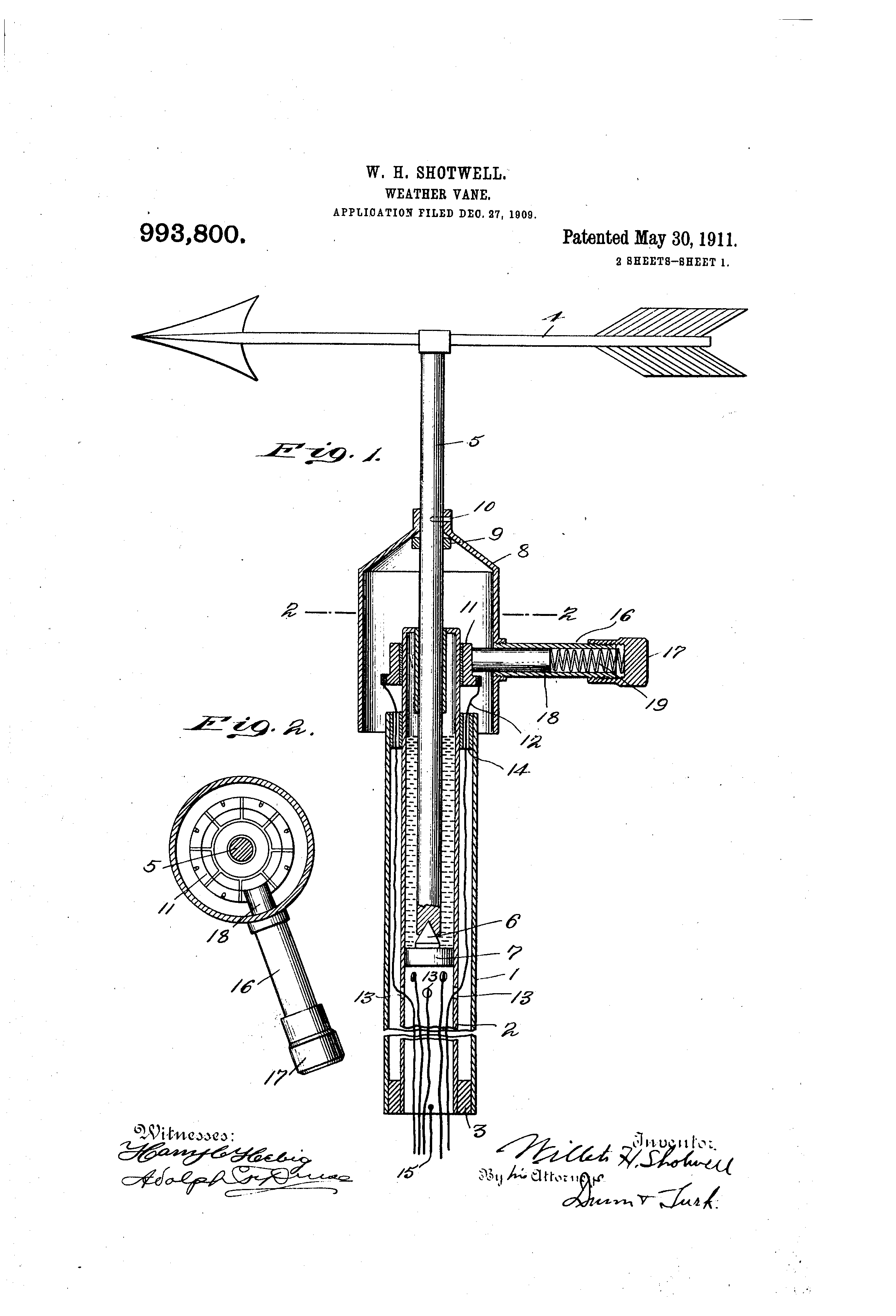 Patent US993800 Weathervane. Google Patents