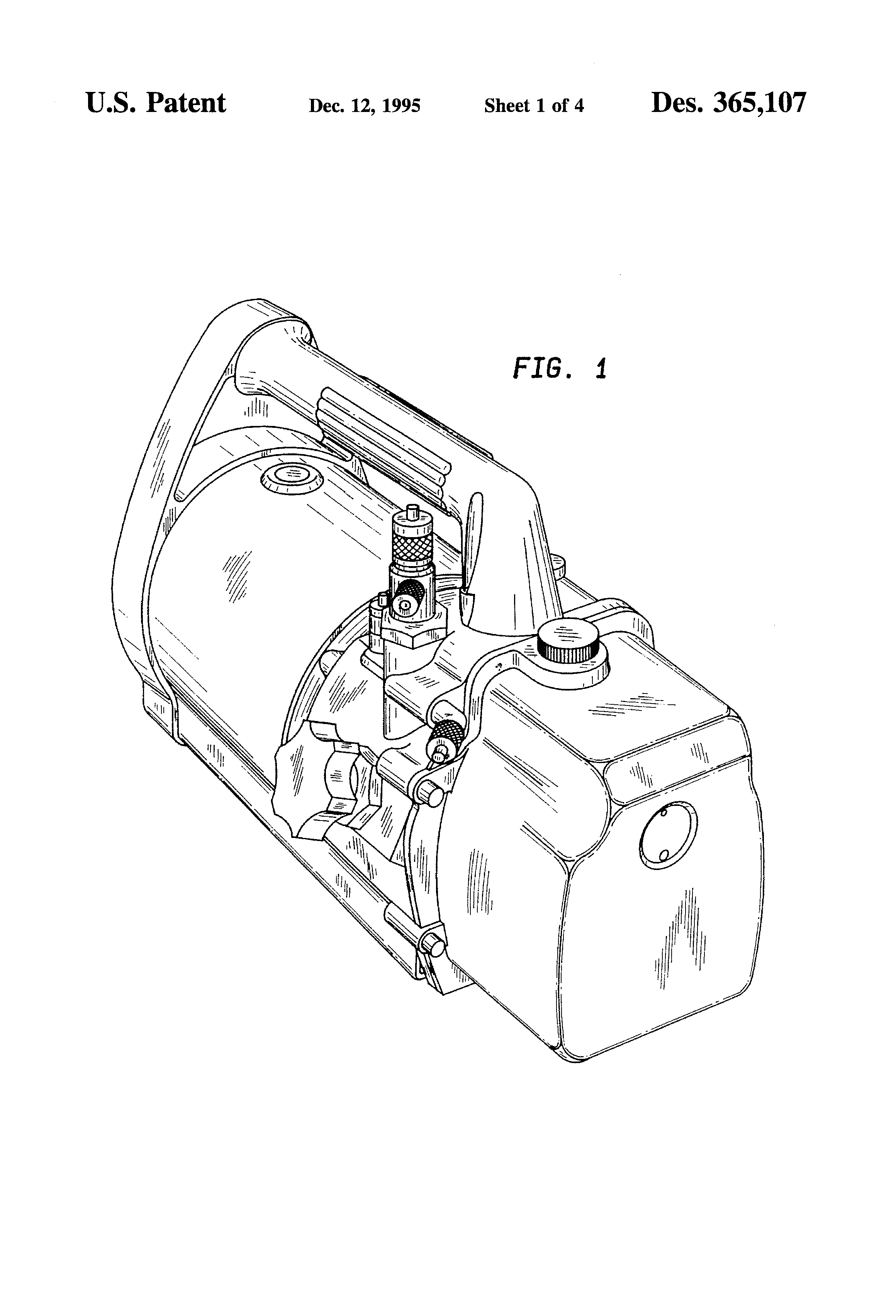 Patent USD365107 Vacuum pump Google Patents