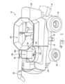 Agricultural working vehicle with air scoop for air intake system
